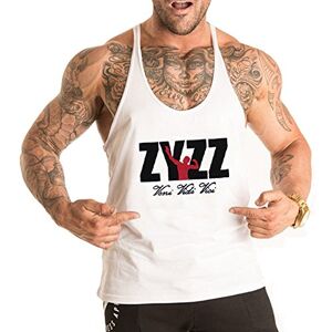 palglg Hommes Débardeurs sans Manches Running Tank Top Shirts Sportswear Vest ZYZZ00 Blanc L - Publicité