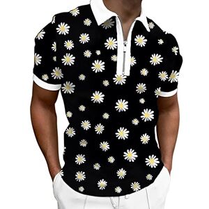 LAOSU Polo Homme Manches Courtes Décontractés Vintage T-Shirt Hauts Golf Chic Tops Beau Printemps Été Tee Shirt Sport Pas Cher Imprimé Col Zippe Grande Taille Mode Streetwear Casual Confort - Publicité