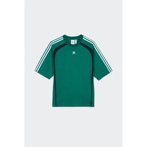 Adidas - - Coupe ample- Col rond cÃ´telÃ©- Manches courtes- Logo brodÃ© sur poitrine - Taille L Vert L male - Publicité