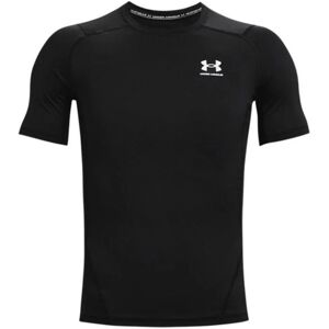 T-shirt pour hommes Under Armour HeatGear Short Sleeve - black/white noir L male - Publicité