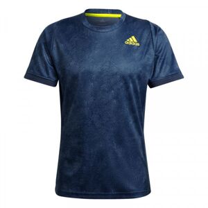 T-shirt pour hommes Adidas Freelift Printed Primeblue Tee M - crew navy/acid yellow/crew blue bleu marine S male - Publicité