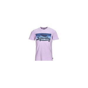 T-shirt Superdry CALI STRIPED LOGO T SHIRT Violet EU S,EU M,EU L hommes - Publicité