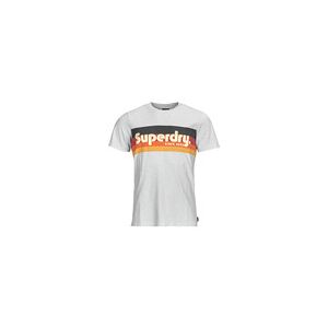 T-shirt Superdry CALI STRIPED LOGO T SHIRT Blanc EU S,EU M,EU L,EU XL hommes - Publicité