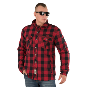 Chemise en Flanelle West Coast Choppers Dominator Aramid Riding Rouge-Noir -