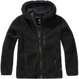 Brandit Veste à Capuche Femme Brandit Teddyfleece Noire -