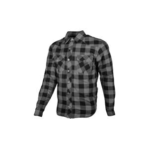 Chemise Moto en Flanelle GMS Jaguar Noir-Gris -