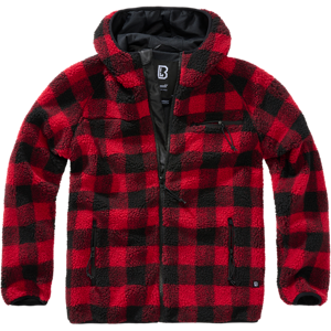 Veste Brandit Teddyfleece Worker Rouge-Noir -