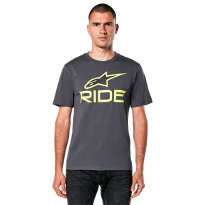 T-Shirt Alpinestars Ride 4.0 CSF Charcoal-Lime-Noir -