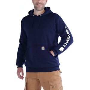 Carhartt - Sweat-shirt à capuche avec logo Bleu Marine Taille S - Publicité