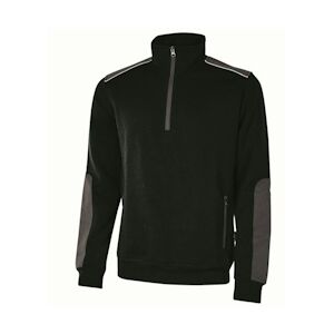 U-Power - Sweat-shirt noir semi zippé CUSHY Noir Taille MM