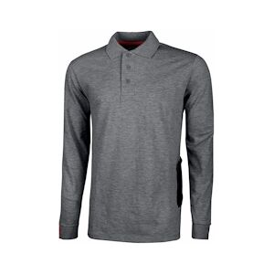 U-Power - Polo de travail manches longues gris foncé Slim LIVE Gris Foncé Taille SS