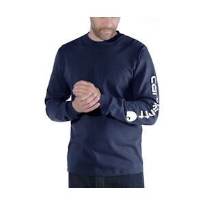 Carhartt - Tee-shirt avec Logo manches longues Bleu Marine Taille 2XLXXL