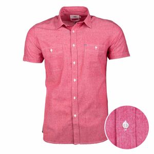 Chemise rose slim fit en coton manches courtes Homme NEW MAN