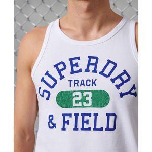 Superdry Track And Field Graphic Sleeveless T-shirt Blanc M Homme Blanc M male - Publicité