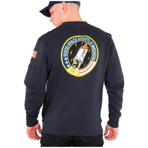 Alpha Industries Mens Space Shuttle Sweater Rep Blue - Navy Cotton - Size Small - Publicité