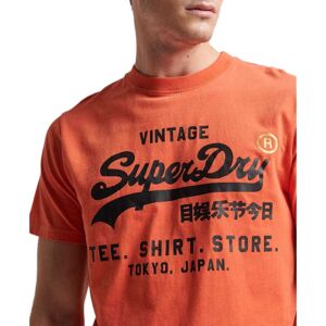 Superdry Vintage Logo Store Classic Short Sleeve T shirt Orange M Homme Orange M male