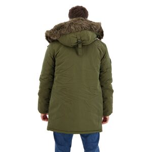 Superdry Everest Faux Fur Hooded Parka Jacket - Surplus Goods Olive - Male - Size: S - Publicité