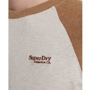 Superdry Essential Logo Baseball Short Sleeve T-shirt Beige L Homme Beige L male - Publicité