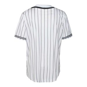 Karl Kani Serif Pinstripe Baseball Short Sleeve V Neck T shirt Blanc L Homme Blanc L male