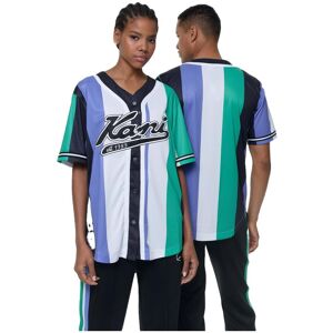 Karl Kani Varsity Striped Baseball Short Sleeve V Neck T-shirt Multicolore XL Homme Multicolore XL male