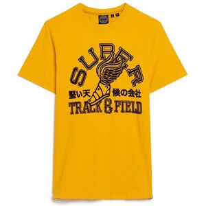 Superdry Track Field Ath Graphic Short Sleeve T shirt Jaune S Homme Jaune S male