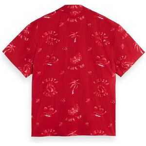 Scotch & Soda 175506 Short Sleeve Shirt Rouge M Homme Rouge M male - Publicité