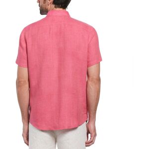 Original Penguin Delave Linen With Pocket Short Sleeve Shirt Rose XL Homme Rose XL male