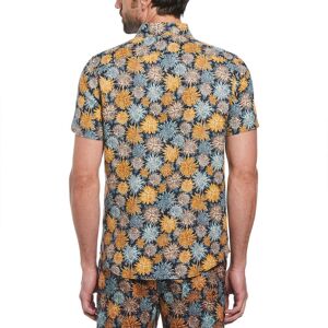 Original Penguin Linen Aop Floral Short Sleeve Shirt Multicolore L Homme Multicolore L male