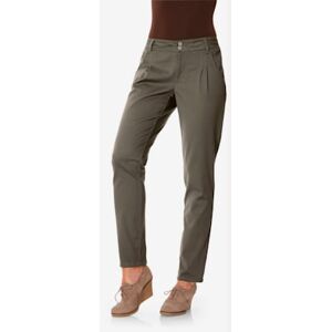 Pantalon chino coupe carotte - Linea Tesini - vert olive VERT OLIVE 18