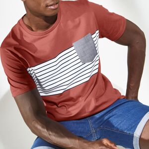 Blancheporte T-shirt Rayé Manches Courtes - Homme Rouge XL