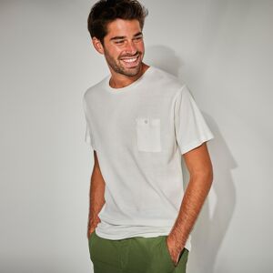 Blancheporte T-shirt Col Rond En Maille Gaufrée - Homme Écru L