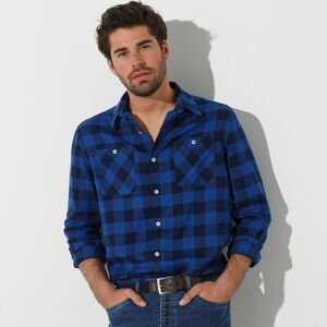 Whak's Chemise Carreaux Écossais Flanelle - Homme Bleu 37/38