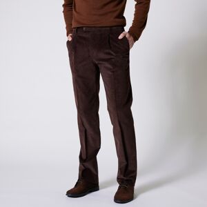 Pantalon velours taille elastiquee sans pince - BlancheporteLa chaleur et la douceur du velours stretch associees au confort d'une ceinture elastiquee : le bonheur assure !44Marron