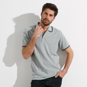 Blancheporte Polo Uni Maille Piquée Manches Courtes - Homme Gris 4XL