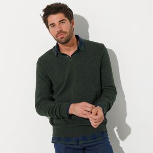 Pull col V 80% laine - BlancheporteDans la famille des pulls, demandez l'actuel col V en laine d'agneau ! Sur un tee-shirt pour un look casual ou sur une chemise pour un style plus elegant, ce pull reunit tous les atouts : chaleur et qualite !SKaki