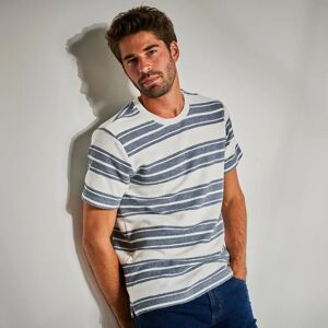 Blancheporte T-shirt rayé col rond en maille effet natté - BlancheporteLes rayures jouent la fantaisie sur une maille effet natté qui assure confort, douceur et tenue impeccable. Bien épais et facile à assortir, le T-shirt apporte en plus un petit côté ma