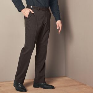 In Fine Pantalon taille réglable sans pince - polyester/laine - 64 - Marron - In FineAvec sa ceinture à boucles, la taille réglable de ce pantalon sans pince vous fait gagner 8 cm de confort en toute discrétion. Confectionné dans un mélange polyester et l