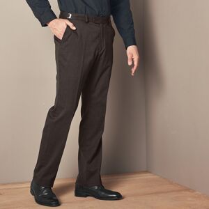 In Fine Pantalon Taille Réglable Sans Pince - Polyester/laine - Homme Marron 64