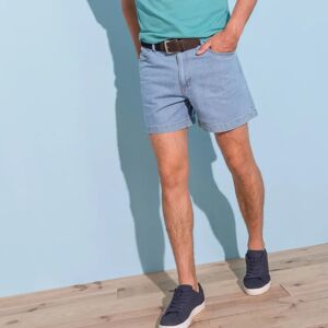 Blancheporte Short Jean Élastique Côtes - Homme Bleu 46