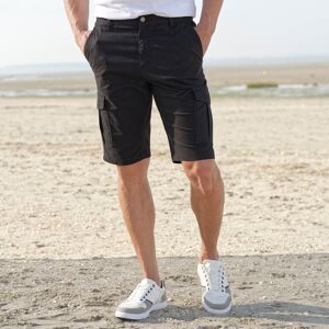 Blancheporte Bermuda Twill Coupe Cargo Coton Stretch - Homme Noir 48