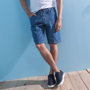 Blancheporte Bermuda Denim Léger Taille Élastiquée - Homme Bleu 60