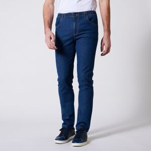 Blancheporte Jean Droit Taille Élastiquée - Entrej. 72 Cm - Homme Bleu 38