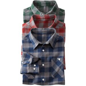 Whak's Chemise Carreaux Flanelle - Lot De 3 - Homme Bleu/rouge/vert 47/48