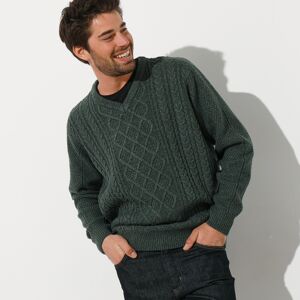 Blancheporte Pull col V maille irlandaise - BlancheporteFacile à porter, le pull col V offre une allure stylée. La maille irlandaise à 30% de laine : une chaleur agréable et facile d'entretien, lavable en machine.XLKaki