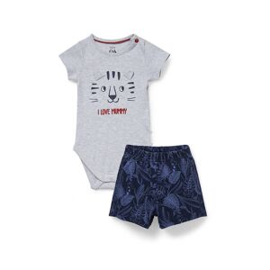 Baby Club C&A Pyjashort pour bebe-2 pieces, Gris, Taille: 3M