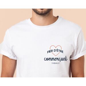 Cadeaux.com Tee shirt personnalise homme - Fier d'etre commercant