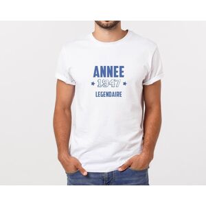 Cadeaux.com t-shirt blanc homme annee vintage homme ne en 1947