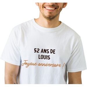 Cadeaux.com T-shirt blanc personnalisable homme 52 ans