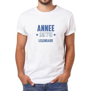 Cadeaux.com T-shirt blanc homme annee vintage annee 1975