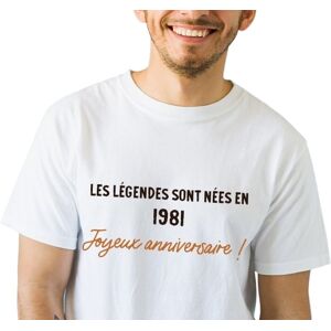 Cadeaux.com t-shirt blanc homme message generique homme ne en 1981